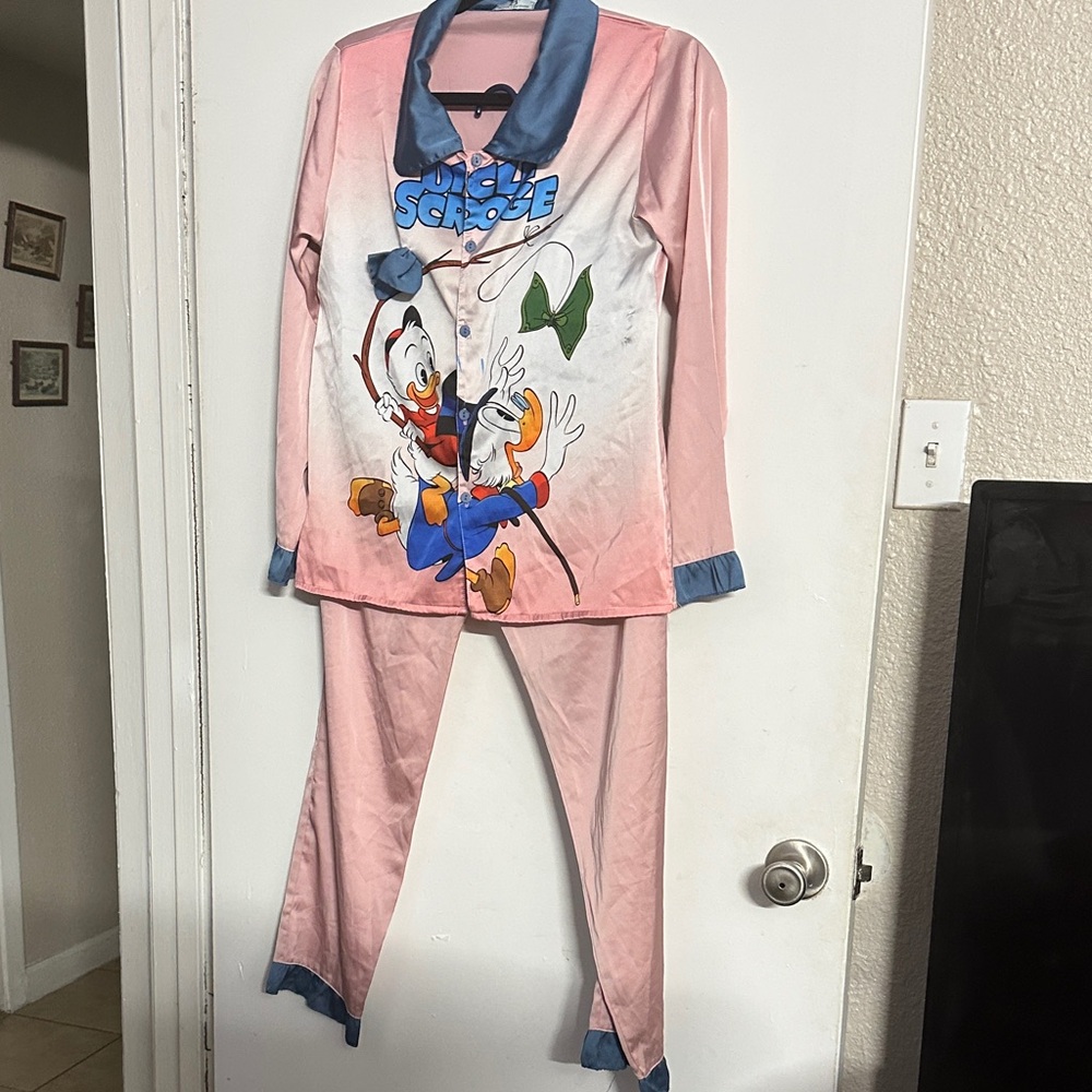 Disney Kids Pajama Set - Pink and Blue Donald Duck Design
